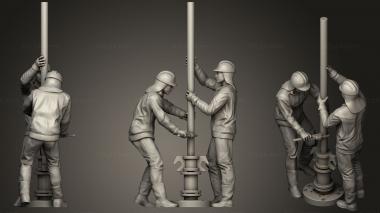 Military figurines firefighters 1091 3d model